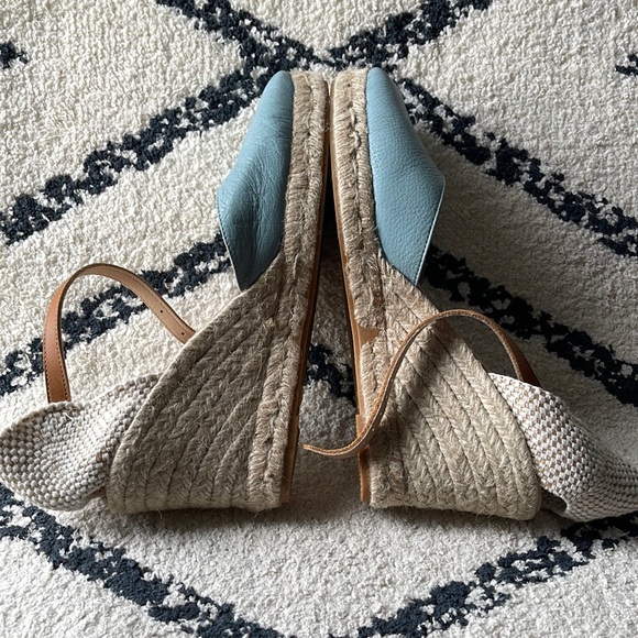 Maypol | Shoes | Maypol Wedge Espadrille Leather And Knit Strap Sandals ...